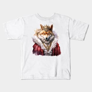 Watercolor Victorian Wolf #6 Kids T-Shirt